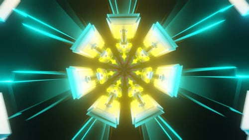 A Pulsating VJ Loop with Neon Disco Lights in the Background