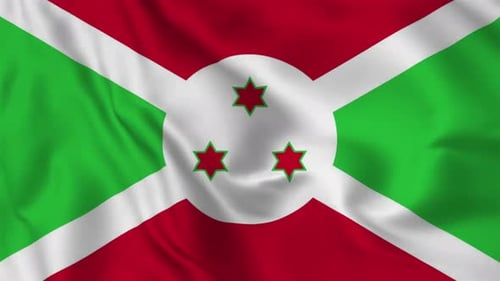 Waving Flag of Burundi Loopable Animation