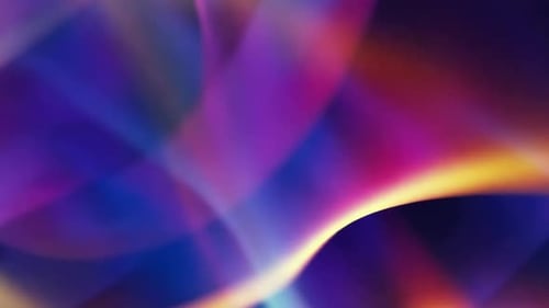 Ondas de luz de neón abstractas que fluyen con un degradado de colores vibrantes