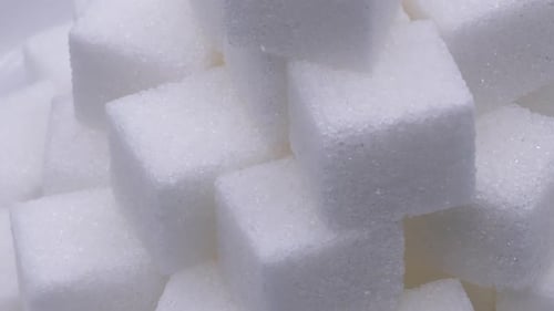 Macro Sugar Cubes Rotating Loop