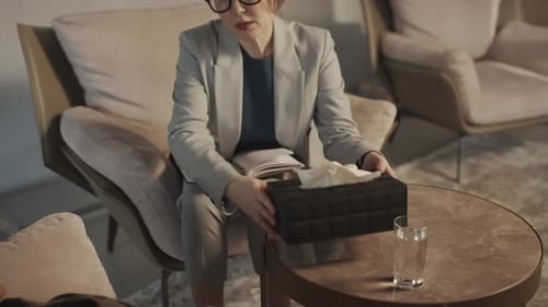 Emotional Conversation at Therapy Session