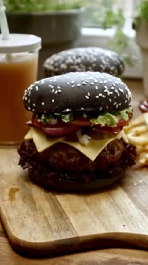 Vertical View Of Burger