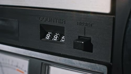 Vintage Reel to Reel Counter Close Up