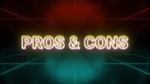 Neon Pros & Cons Title Animation