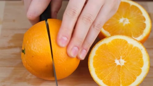 cortar naranja