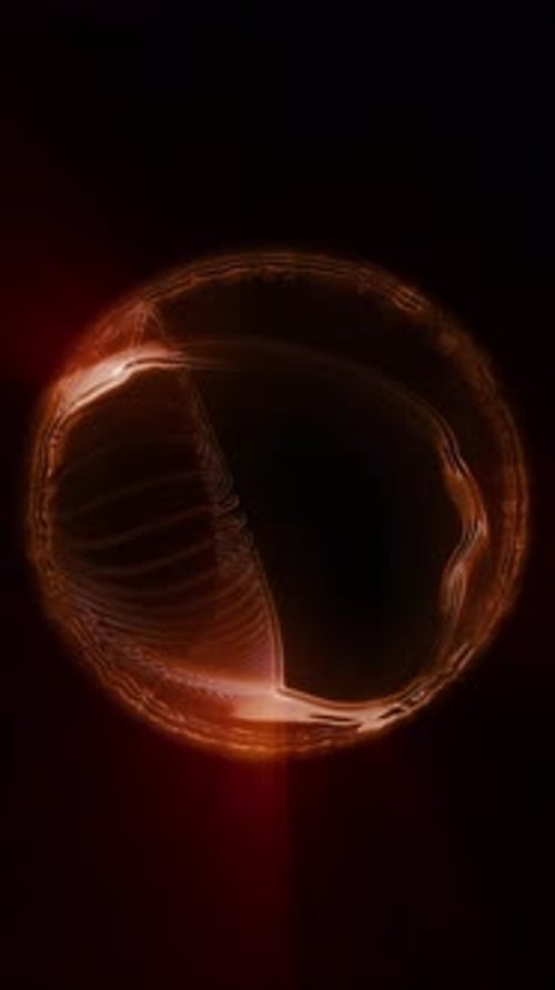 Abstract Fluid Glowing Circle Animation