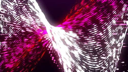Technology background with abstract digital flow. Colorful particle wave