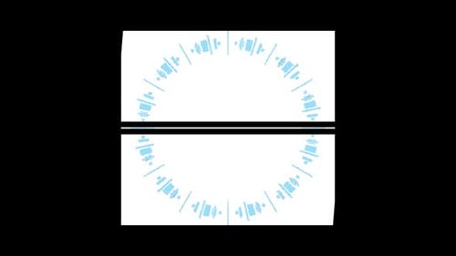 Coleção de interfaces: loop principal contínuo de quadrado cinza com linhas girando no sentido horário com o anel ha