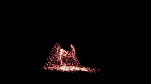 Abstract Particle Reveal with Fluid Spark Elements