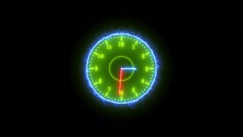 Reloj analógico brillante aislado