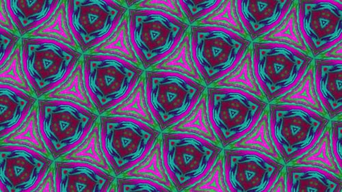 Vibrant Abstract Kaleidoscope Geometric Pattern