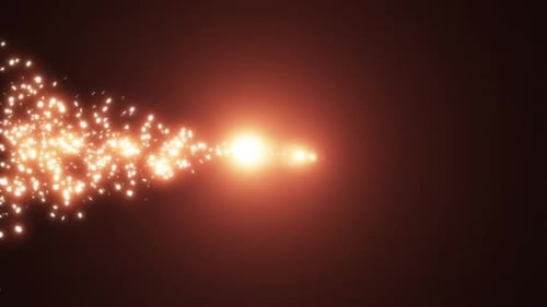 Dynamic Golden Particles Stream Light Transition