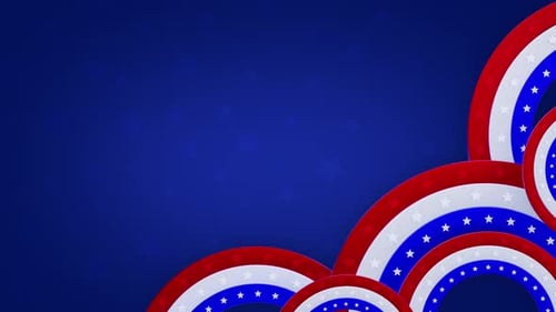 3d Circle with star president's Day background.