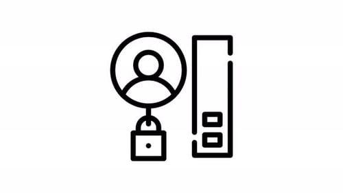 User Account Security and Data Protection Animated Icon