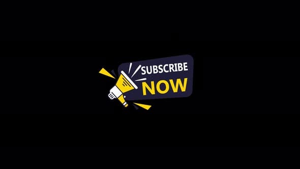 Subscribe Button with Alpha 4K Size, Overlays Motion Graphics ft ...