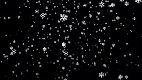 Falling White Snowflakes Seamless Loop Animation