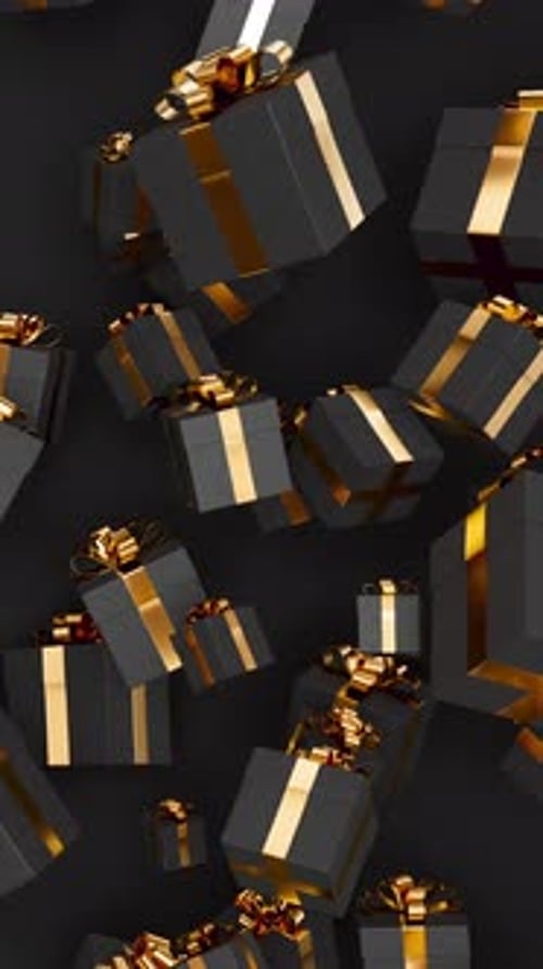 Elegant Falling Gift Boxes Seamless Loop