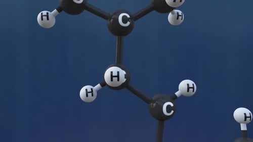Detailliertes 3D-Molekülmodell organischer Verbindungen