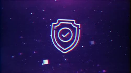 Shield Icon On Circuit Tech Background