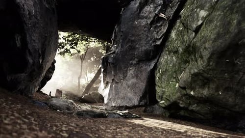 Unglaublicher Sonnenuntergang von der Höhle aus