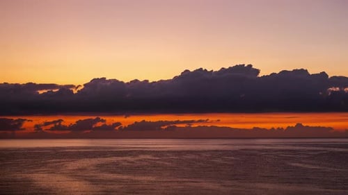 Timeapse of Sunrise Over the Sea in Spain Showing the Transition From Early Twilight to the First