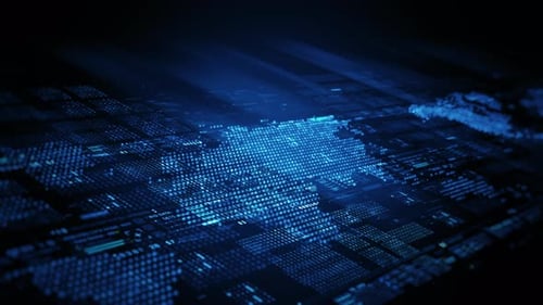 Blaues digitales Datennetzwerk 02084