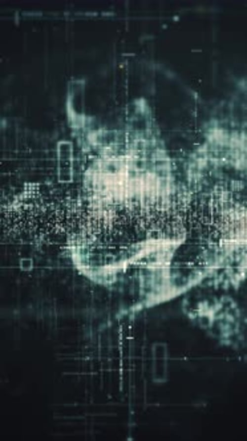 Futuristic Data Matrix Simulation Background 13