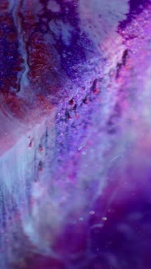 Abstract Nebula Motion Background in Purples and Red