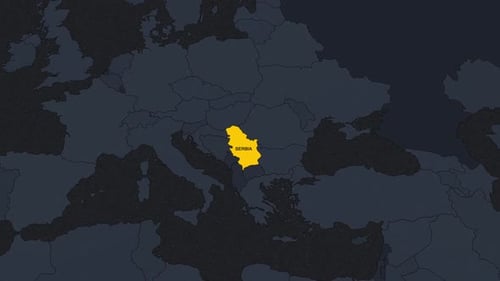 Global Map Highlight Location Reveal Animation