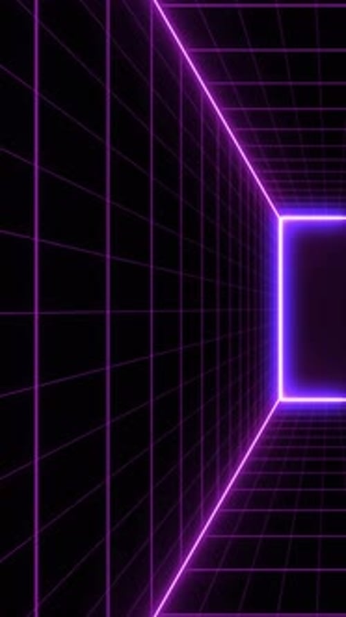 VJ Abstraktes Club-Party-Laserlicht, bunt leuchtende Neonlinien, vertikaler Hintergrund.