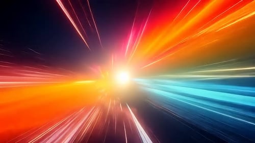 Strahlende kosmische Explosion, lebendige Lichtstreifen, die nach außen strahlen