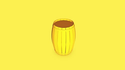 Wooden Wine Barrel Yellow