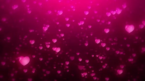 Elegant Pink Hearts Floating Motion Background