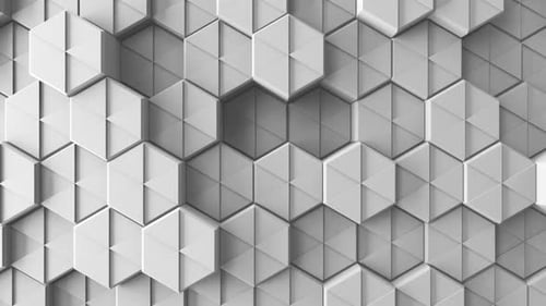 Pulsierende weiße Hexagon-Hintergrundschleife