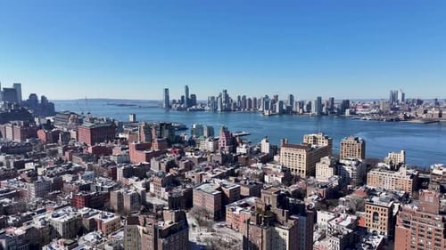 New York Skyline At Manhattan In New York United States.