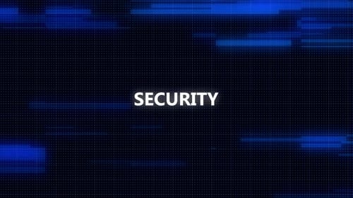 Futuristic Digital Glitch Security Title Background