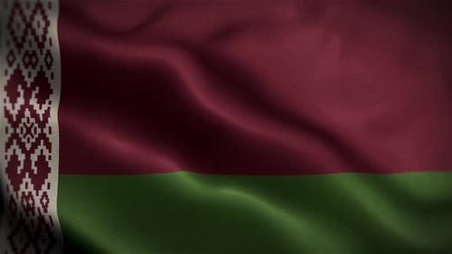 Realistic Waving Flag of Belarus Seamless Loop