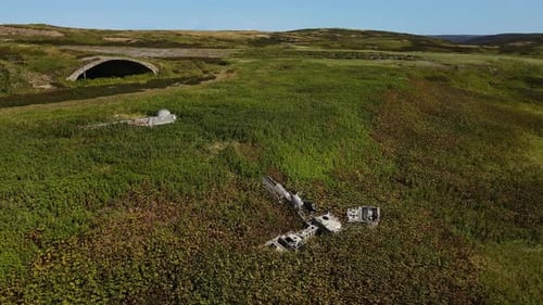 Aerial View of the Remains of the Abandoned Baikovo or Imaizaki Airfield