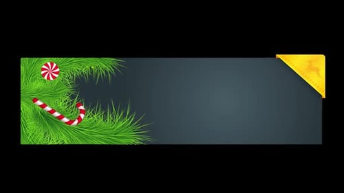 Festive Christmas Lower Third Title with Pine Decorations