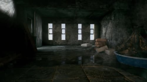 Interior de ciudad abandonada
