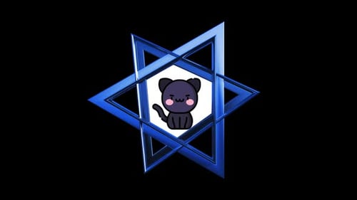 Geometric Blue Star of David Rotating Logo Reveal