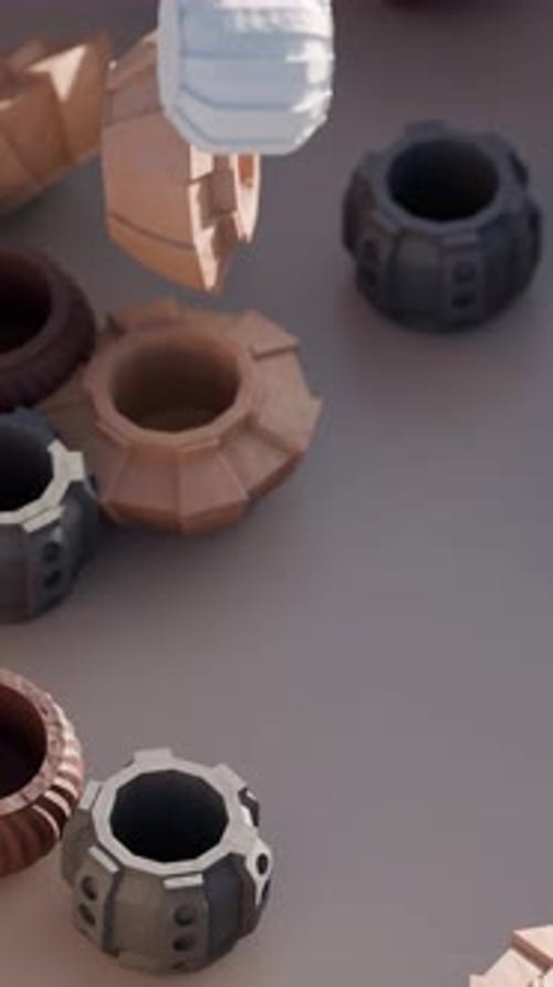 Vases Loop 3D Morph Animation