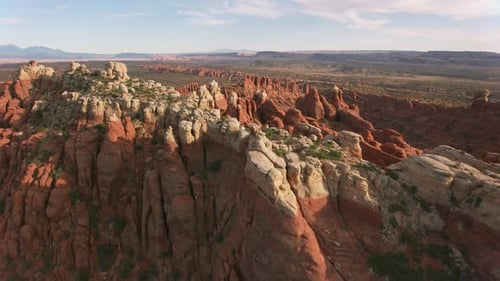 Arches National Park, Utah Circa-2019. Aerial View of Arches National Park