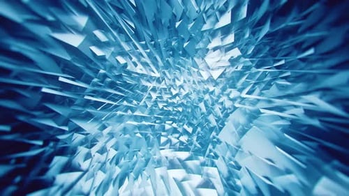 Blue Polygonal Abstraction