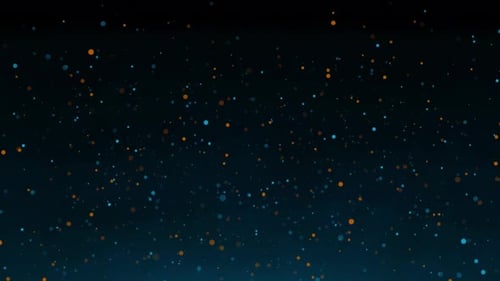 Abstract Floating Blue and Orange Particles Background