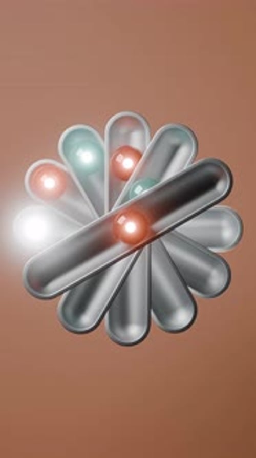 Animación de esferas satisfactorias en bucle 3D