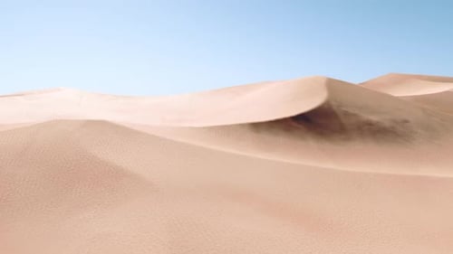 Desert Sand Dunes with Light Blowing Wind Background