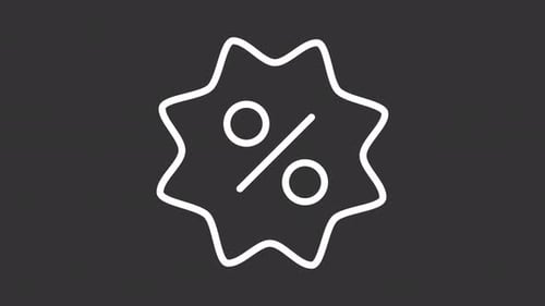 Discounts white line animation