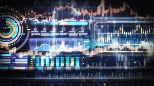Infographics Depicting Stock Market Trends In Motion