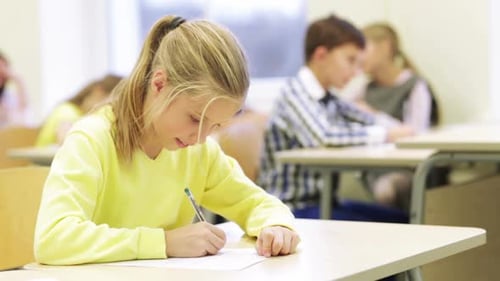 Education Elementary School Learning and People Concept - Group of School Kids